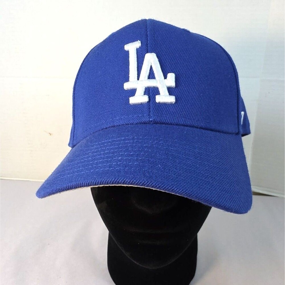 NWOT LA Dodgers Cap Adult Adjustable 47 Brand Royal Blue White Embroidered